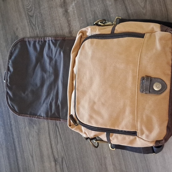 Eddie Bauer Vintage Canvas Adventurer Field Messenger Bag - Picture 7 of 14